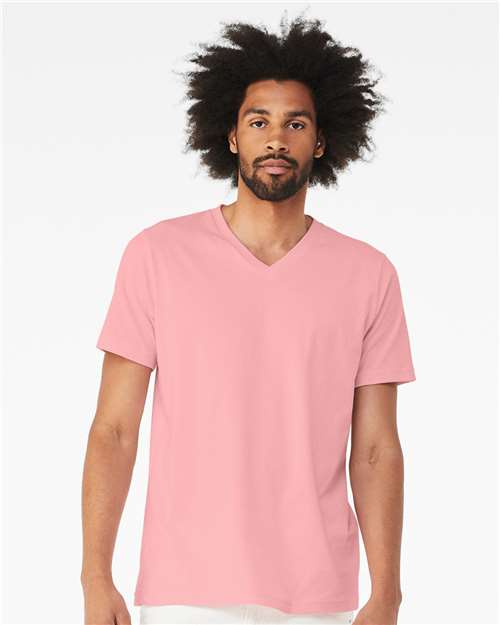 3005 Jersey V-Neck Tee - Pink