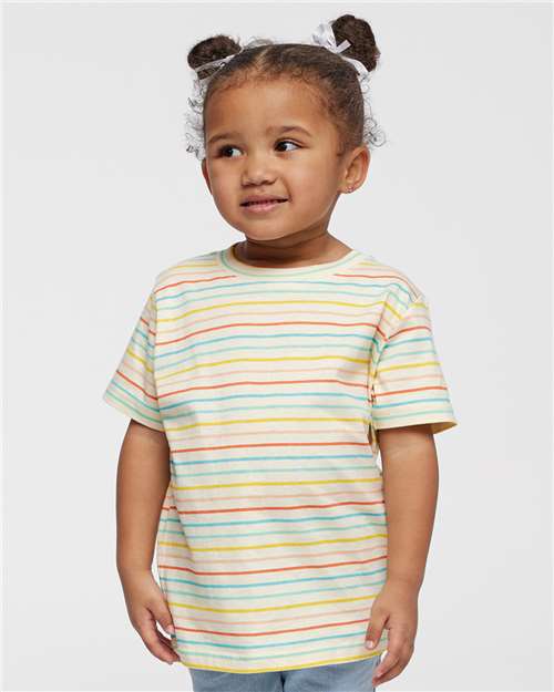 3321 Toddler Fine Jersey Tee - Sunkissed Stripe