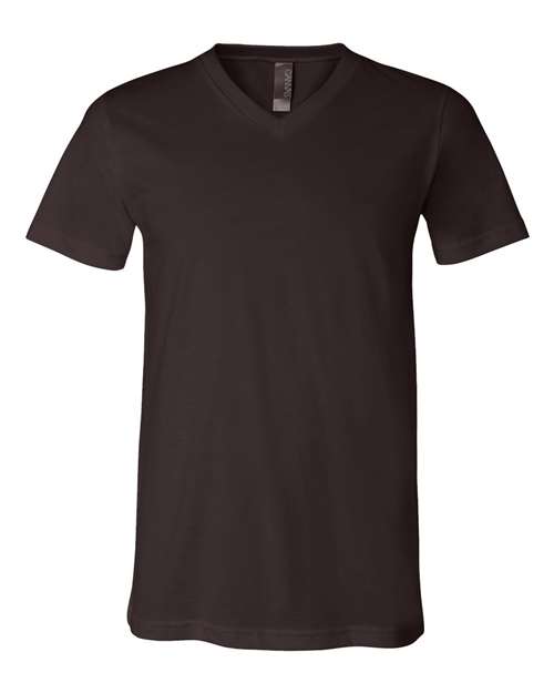 3005 Jersey V-Neck Tee - Brown