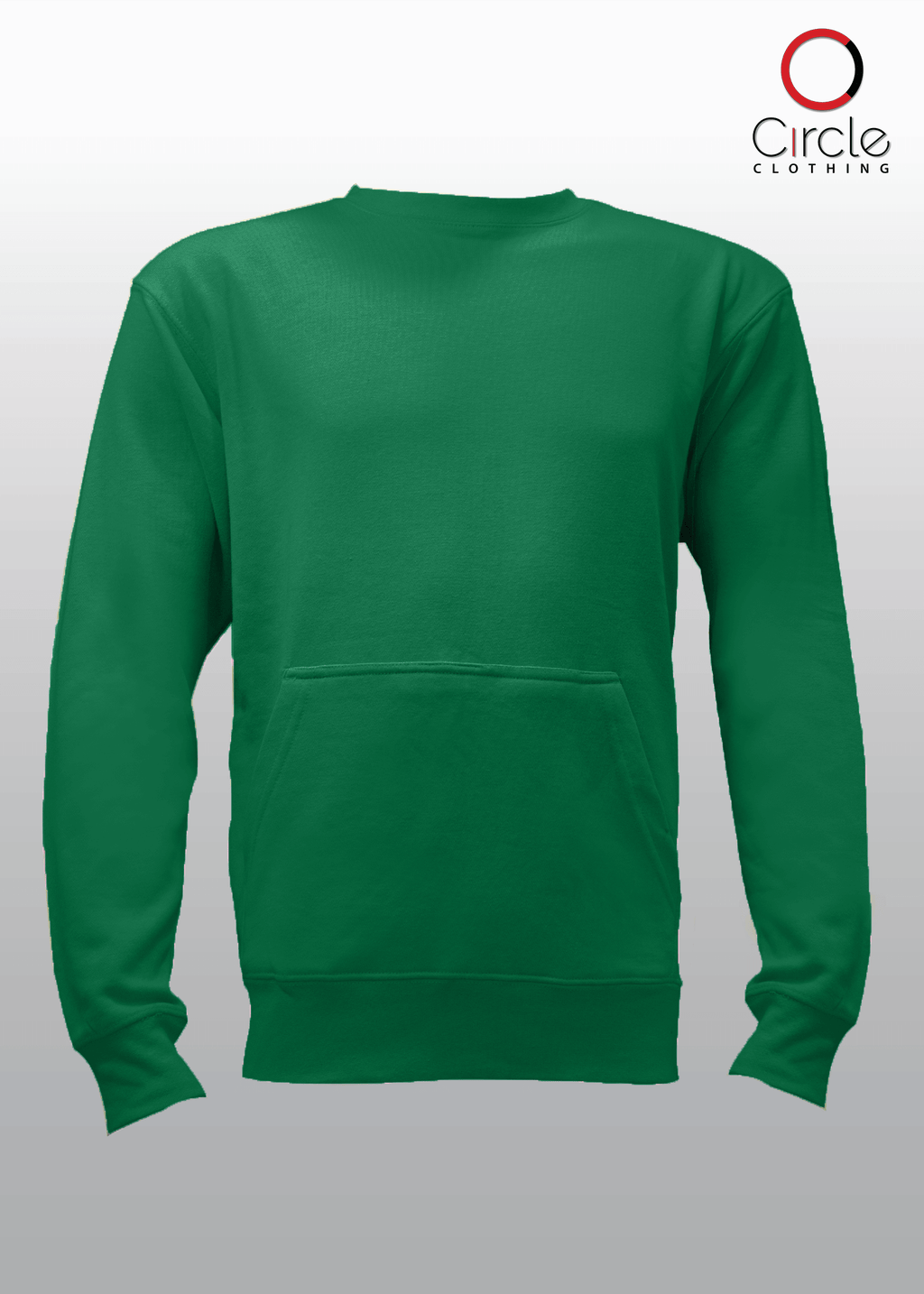 2615 Unisex French Terry Crewneck Sweatshirt with Pocket green