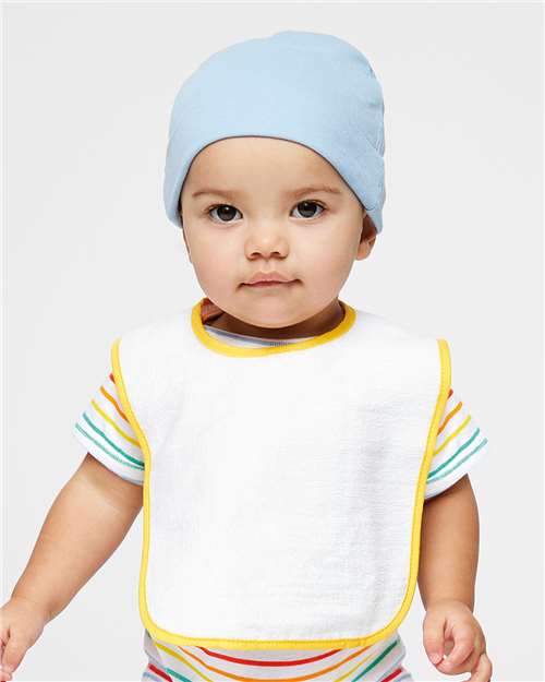 1003 Infant Contrast Trim Terry Bib