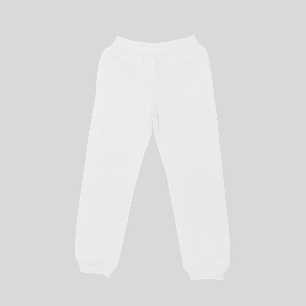 2689 Youth Fleece jogger pants white