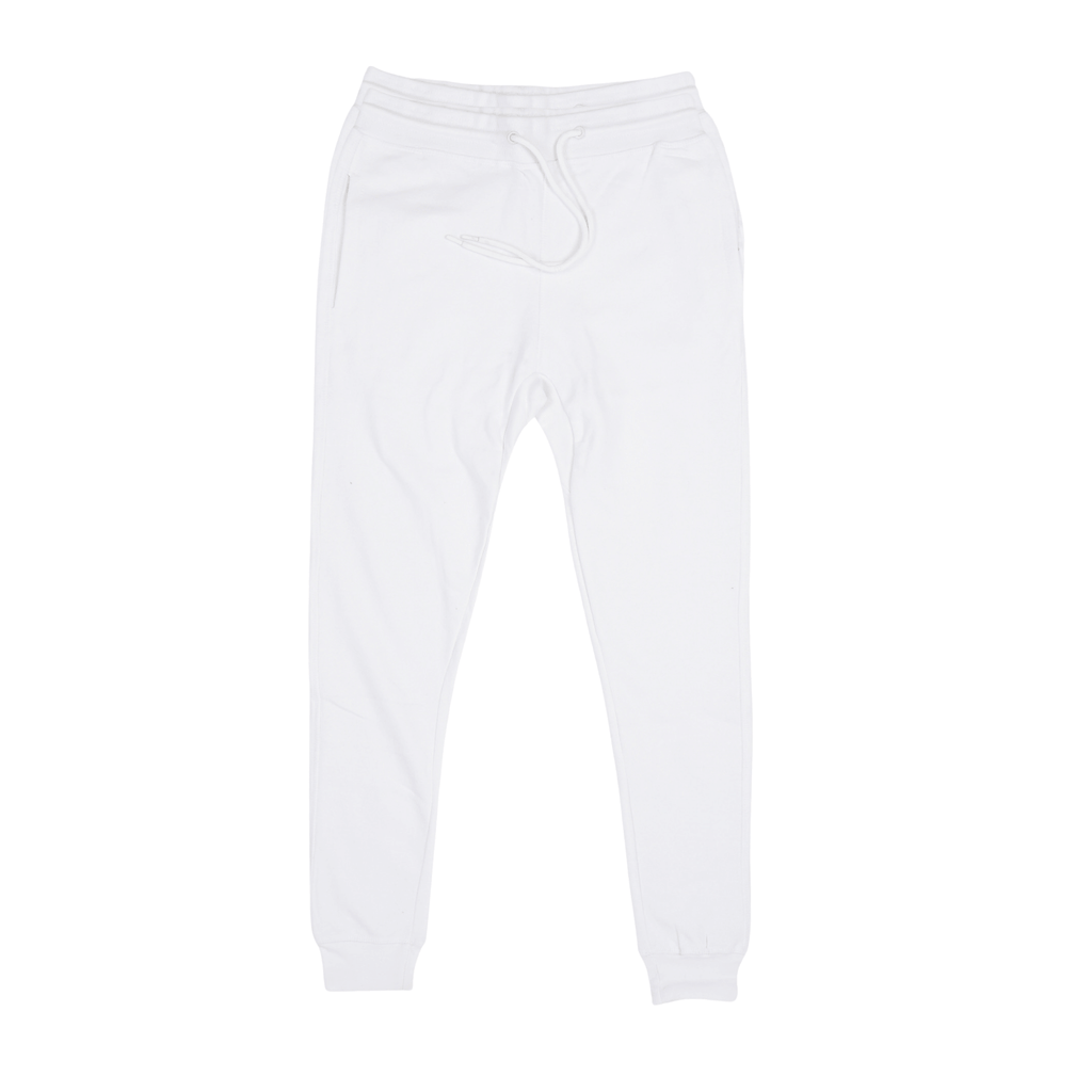 2690 unisex fleece jogger pants white