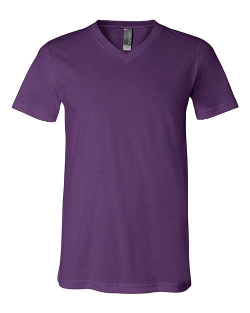 3005 Jersey V-Neck Tee - Team Purple