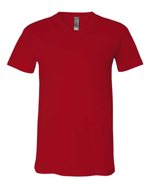 3005 Jersey V-Neck Tee - Red