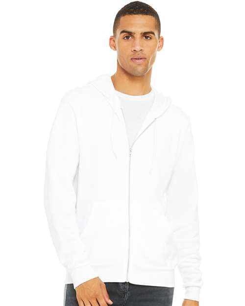 3739 Sponge Fleece Full-Zip Hoodie - White