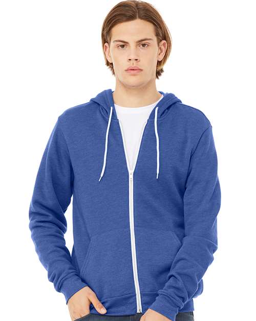 3739 Sponge Fleece Full-Zip Hoodie - Heather True Royal