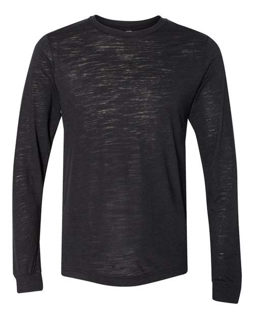 3501 Jersey Long Sleeve Tee - Solid Black Slub