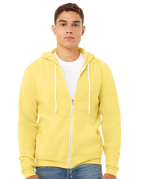 3739 Sponge Fleece Full-Zip Hoodie - Yellow