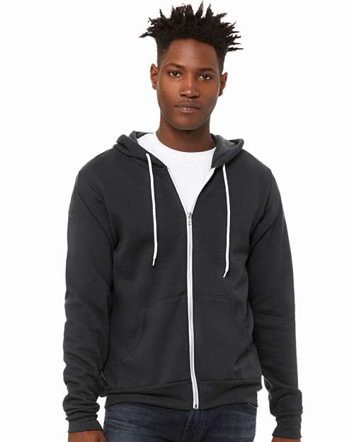 3739 Sponge Fleece Full-Zip Hoodie - DTG Dark Grey